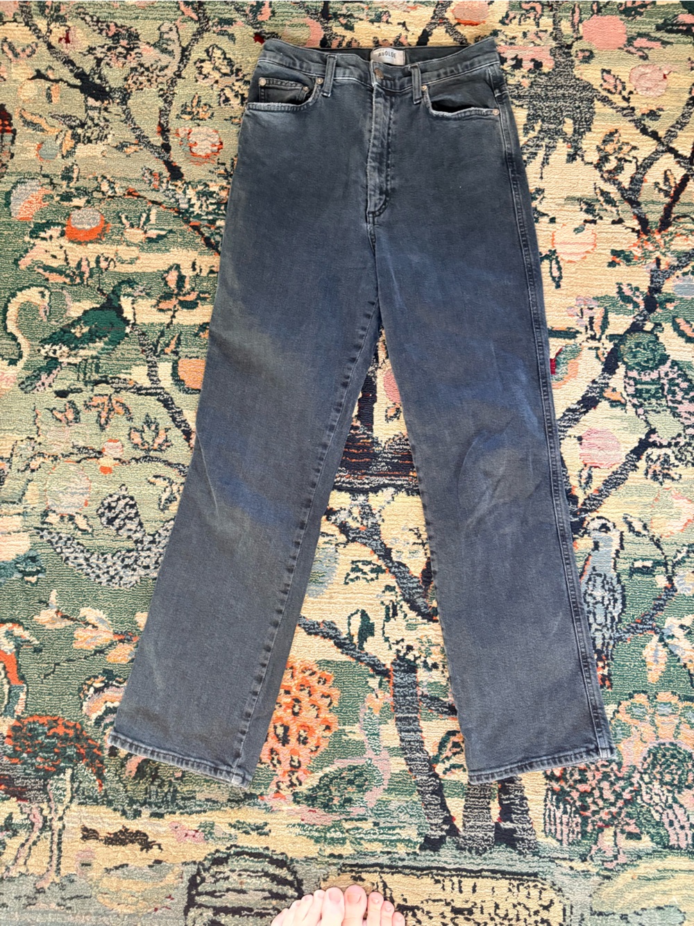 Agolde Black Pinch Jeans Straight Leg - Picture 2 of 5